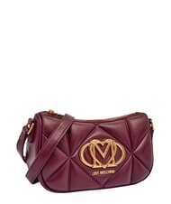 LOVE MOSCHINO EMBOSSED Shoulder bag, double portability wine - Women&rsquo;s Bags - 3