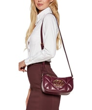 LOVE MOSCHINO EMBOSSED Shoulder bag, double portability wine - Women&rsquo;s Bags - 4