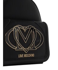 LOVE MOSCHINO LOGO Backpack with front pocket Black - Women&rsquo;s Bags - 3