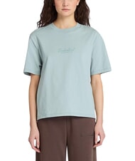 TIMBERLAND LUSH COMFORT Cotton T-Shirt silver blue - T-shirt - 4