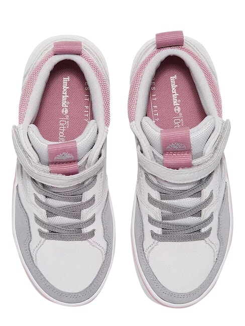 STONE JUMP MID Mixed leather sneakers light gray suede - Baby Shoes