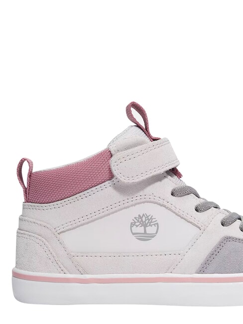 STONE JUMP MID Mixed leather sneakers light gray suede - Baby Shoes