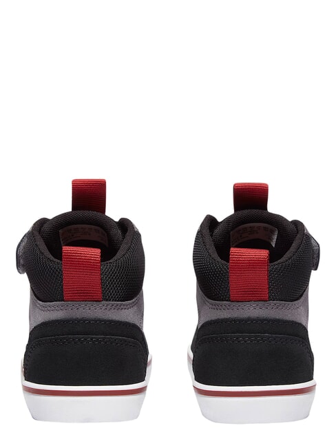 STONE JUMP MID Mixed leather sneakers dark gray suede - Baby Shoes
