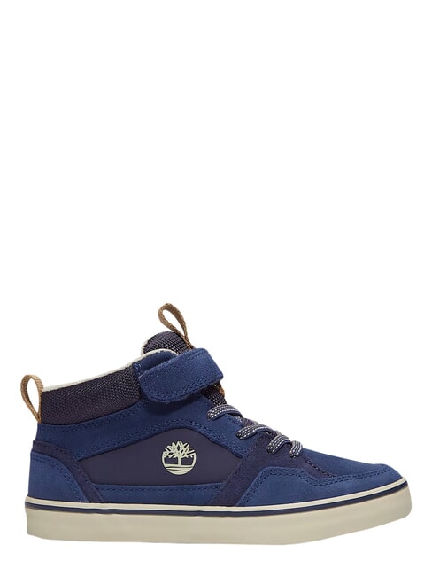 STONE JUMP MID Mixed leather sneakers dark blue - Baby Shoes