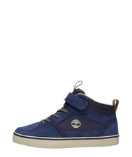 TIMBERLAND STONE JUMP MID Mixed leather sneakers dark blue - Baby Shoes - 8