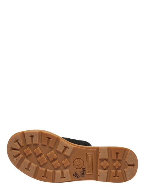 CALISTA BAY Mixed leather sandals black knit - Women&rsquo;s shoes