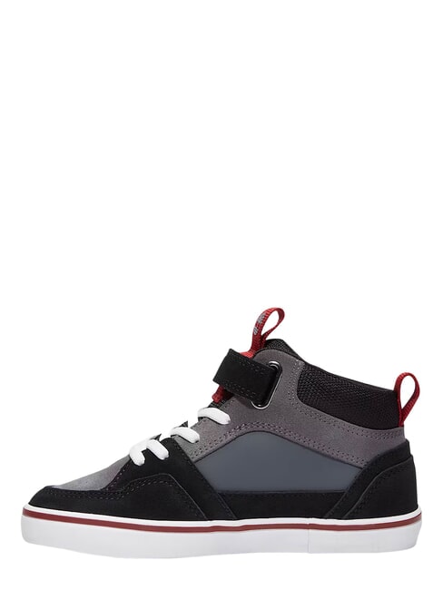 STONE JUMP MID Mixed leather sneakers dark gray suede - Baby Shoes