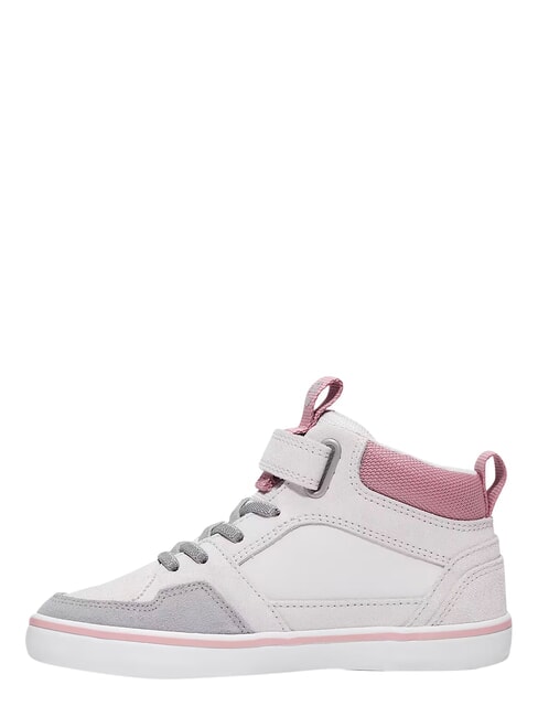 STONE JUMP MID Mixed leather sneakers light gray suede - Baby Shoes