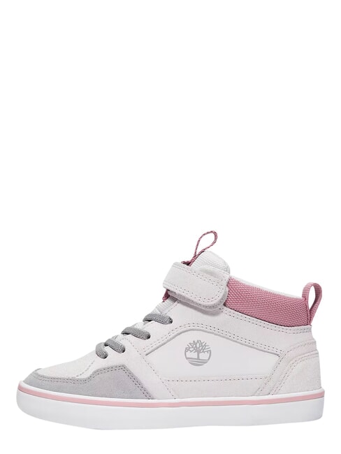 STONE JUMP MID Mixed leather sneakers light gray suede - Baby Shoes