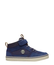 TIMBERLAND STONE JUMP MID Mixed leather sneakers dark blue - Baby Shoes - 4
