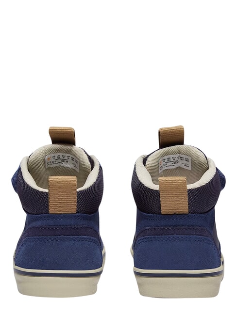 STONE JUMP MID Mixed leather sneakers dark blue - Baby Shoes