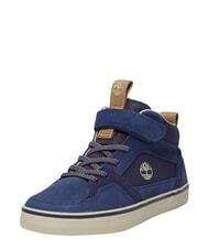TIMBERLAND STONE JUMP MID Mixed leather sneakers dark blue - Baby Shoes - 6