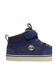 TIMBERLAND STONE JUMP MID Mixed leather sneakers dark blue - Baby Shoes - 9