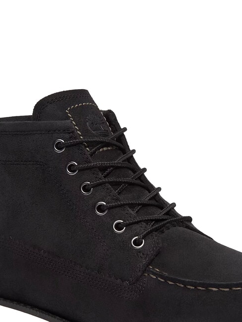BRITTON MILLS Leather boots black suede - Men&rsquo;s shoes