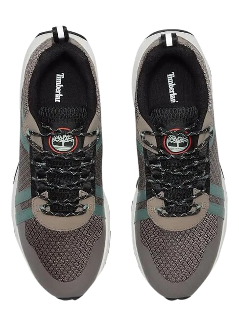 WINSOR TRAIL Mixed leather sneakers taupe mesh - Men&rsquo;s shoes