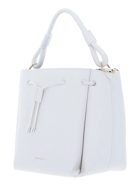 CAMPIONARIO - ECLYPS Bucket bag in hammered leather brilliant white - Women&rsquo;s Bags