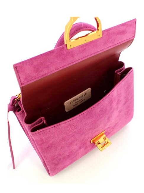 CAMPIONARIO - ARLETTIS SUEDE DROPLET Mini leather bag with shoulder strap pulp pink - Women&rsquo;s Bags