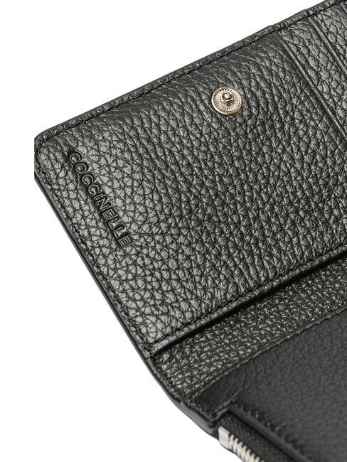 CAMPIONARIO - METALLIC PEPITA Leather wallet Black - Women&rsquo;s Wallets