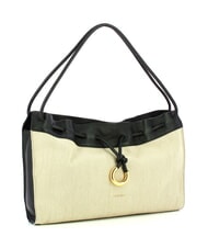 COCCINELLE CAMPIONARIO - ISABELA CANVAS Canvas and leather hobo bag natural / noir - Women&rsquo;s Bags - 2