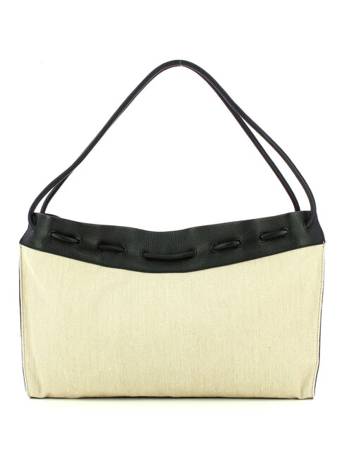 CAMPIONARIO - ISABELA CANVAS Canvas and leather hobo bag natural / noir - Women&rsquo;s Bags