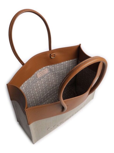 CAMPIONARIO - MYRTHA CANVAS Shoulder bag natural/cuir - Women&rsquo;s Bags