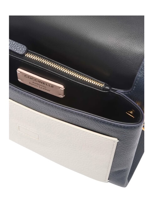 CAMPIONARIO - DORIAN BICOLOR Leather shoulder bag midnig.b/blanco - Women&rsquo;s Bags