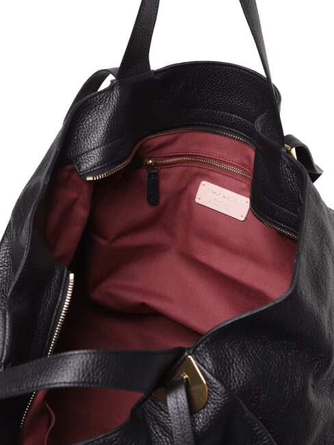 CAMPIONARIO - OLIVER Double handle leather bag Black - Women&rsquo;s Bags