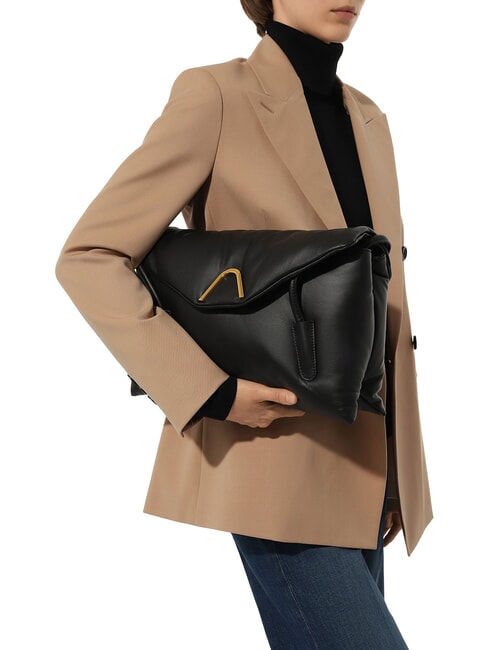 CAMPIONARIO - CHESTER PUFFY SMOOTH Shoulder bag Black - Women&rsquo;s Bags