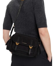 COCCINELLE CAMPIONARIO - CAMPUS PUFFY NY Nylon and leather shoulder bag Black - Women&rsquo;s Bags - 2