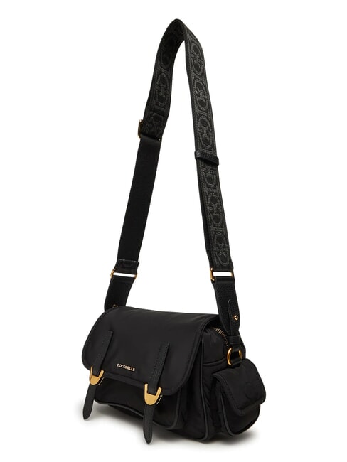 CAMPIONARIO - CAMPUS PUFFY NY Nylon and leather shoulder bag Black - Women&rsquo;s Bags