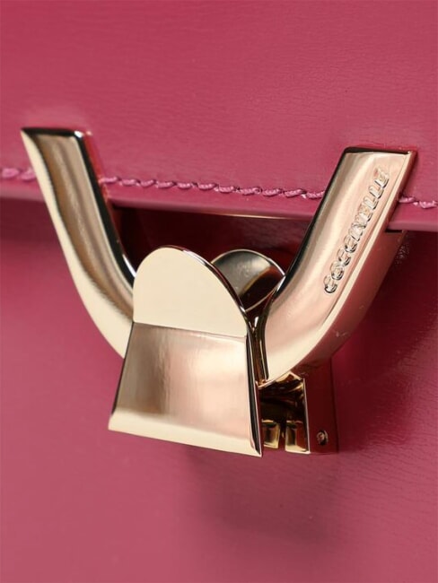 CAMPIONARIO - DEW SHINY CALF  Mini shoulder bag, in leather rosewood - Women&rsquo;s Bags