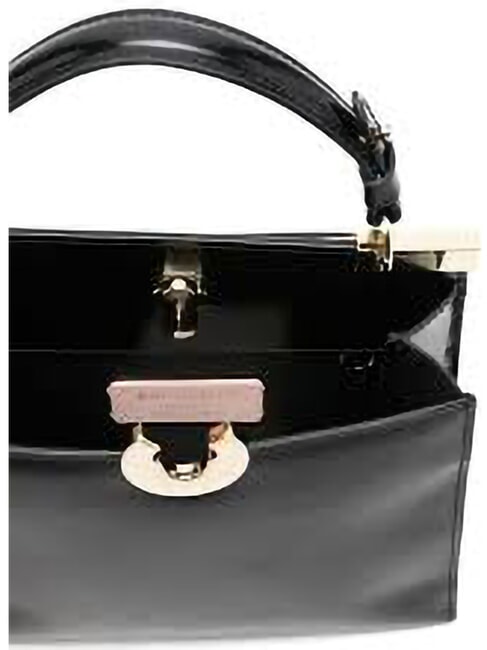 CAMPIONARIO - BINXIE SHINY CALF Mini Bag with shoulder strap Black - Women&rsquo;s Bags