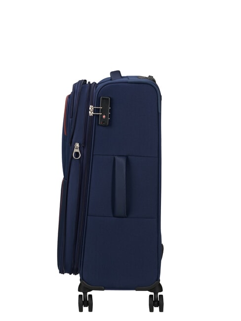 AIR WAVE Medium Trolley, Expandable navy/orange - Semi-rigid Trolley Cases