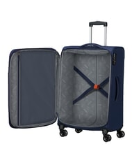 AMERICAN TOURISTER AIR WAVE Cabin + Medium + Large Trolley Set  navy/orange - Trolley Set - 3