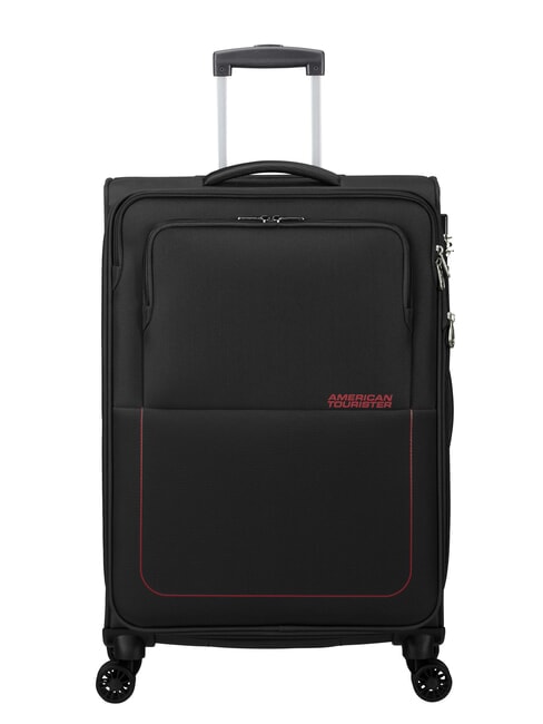 AIR WAVE Cabin + Medium + Large Trolley Set  BLACK / RED - Trolley Set