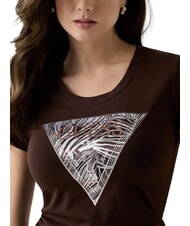GUESS ZEBRA TRIANGLE Short-sleeved T-shirt regal brown - T-shirt - 5