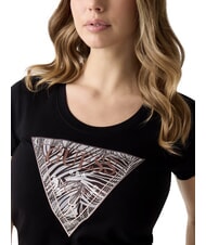 GUESS ZEBRA TRIANGLE Short-sleeved T-shirt jetbla - T-shirt - 4