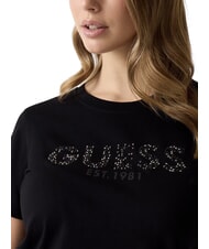GUESS STUDS SCRIPT Short-sleeved T-shirt jetbla - T-shirt - 5