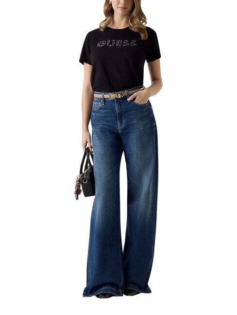 STUDS SCRIPT Short-sleeved T-shirt jetbla - T-shirt