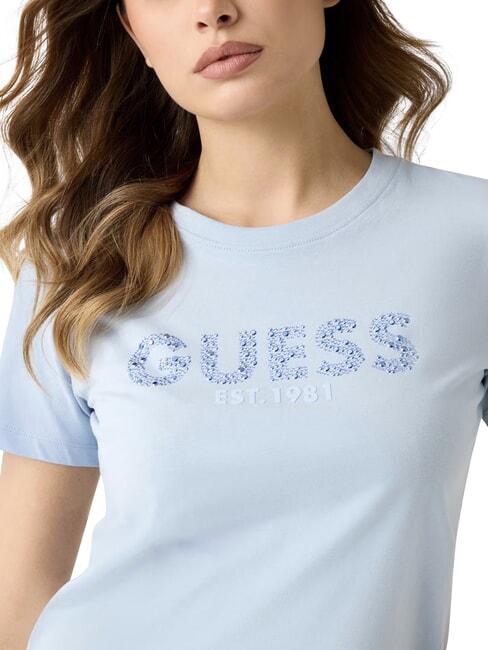 STUDS SCRIPT Short-sleeved T-shirt aerial blue - T-shirt