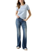 GUESS STUDS SCRIPT Short-sleeved T-shirt aerial blue - T-shirt - 4