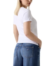 GUESS STUDS SCRIPT Short-sleeved T-shirt purwhite - T-shirt - 3