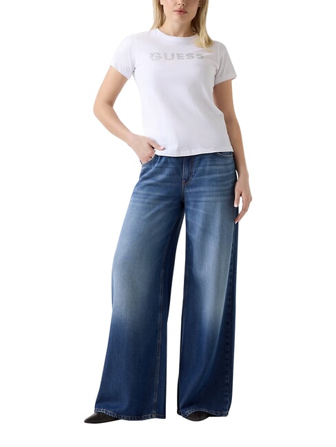 STUDS SCRIPT Short-sleeved T-shirt purwhite - T-shirt