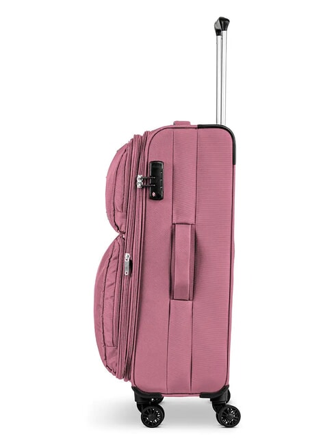 ECO-MOOD Medium size expandable trolley flamingo - Semi-rigid Trolley Cases