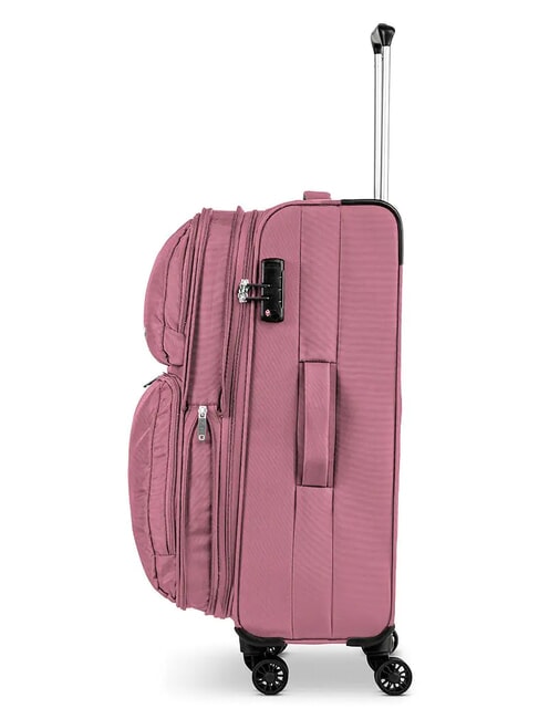 ECO-MOOD Medium size expandable trolley flamingo - Semi-rigid Trolley Cases