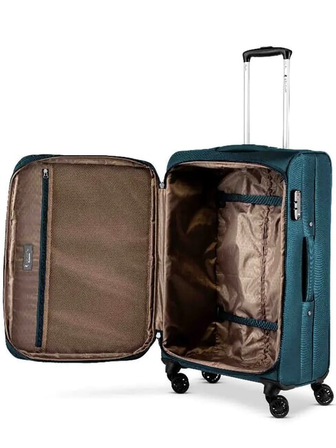 HEXA SOFT Medium Trolley, Expandable green - Semi-rigid Trolley Cases