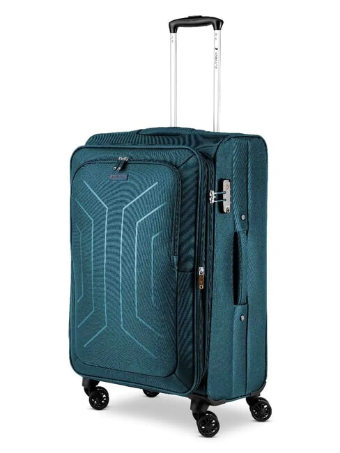 HEXA SOFT Medium Trolley, Expandable green - Semi-rigid Trolley Cases