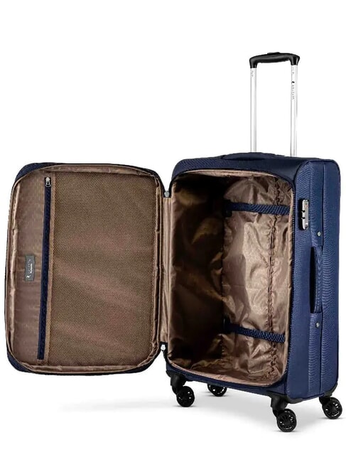 HEXA SOFT Medium Trolley, Expandable blu navy - Semi-rigid Trolley Cases