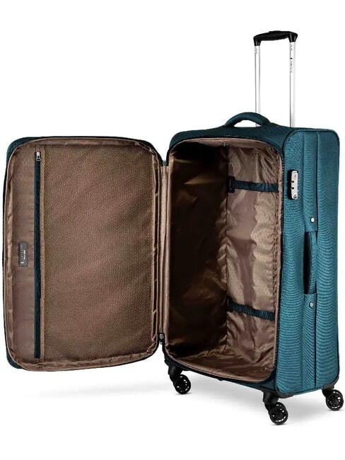 HEXA SOFT Large, expandable trolley green - Semi-rigid Trolley Cases