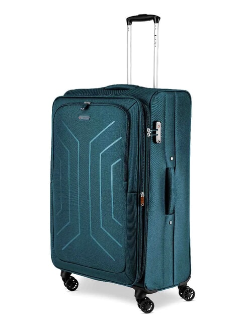 HEXA SOFT Large, expandable trolley green - Semi-rigid Trolley Cases